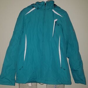 Zeroxposur Womens Turquois Lightweight Winter Jacket Hood Warm Waterproof SZ XL